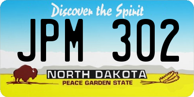 ND license plate JPM302