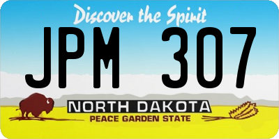 ND license plate JPM307