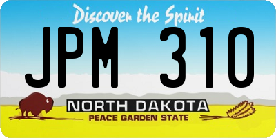 ND license plate JPM310