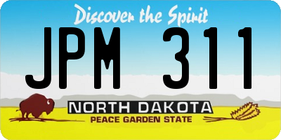 ND license plate JPM311