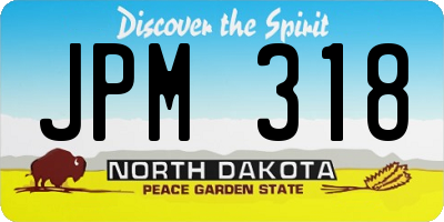 ND license plate JPM318