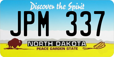 ND license plate JPM337