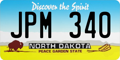 ND license plate JPM340