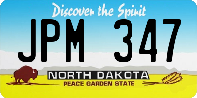 ND license plate JPM347