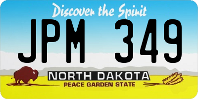 ND license plate JPM349