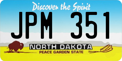 ND license plate JPM351