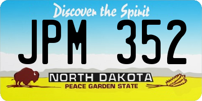 ND license plate JPM352