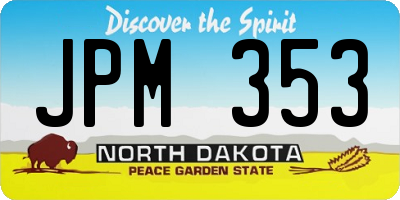 ND license plate JPM353