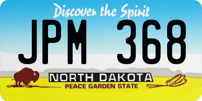 ND license plate JPM368