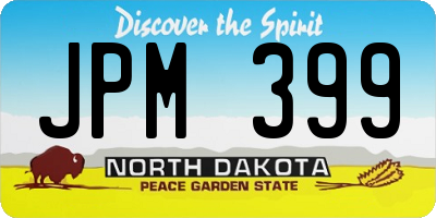 ND license plate JPM399