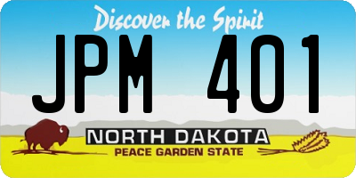 ND license plate JPM401