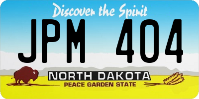 ND license plate JPM404