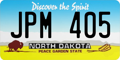 ND license plate JPM405