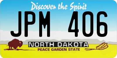 ND license plate JPM406