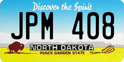 ND license plate JPM408