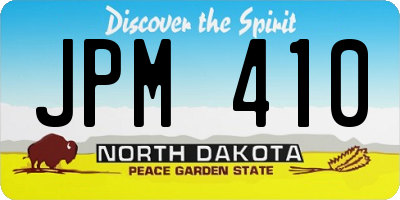 ND license plate JPM410