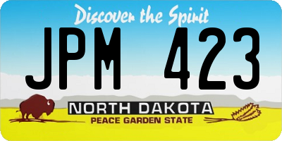 ND license plate JPM423