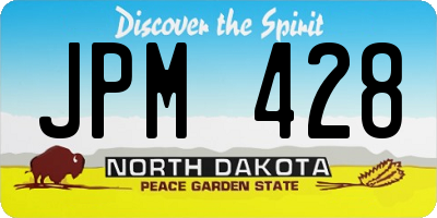 ND license plate JPM428