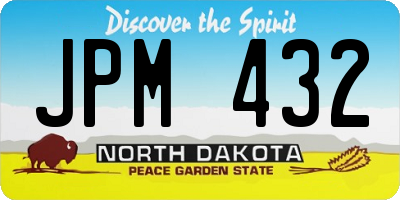 ND license plate JPM432