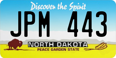 ND license plate JPM443