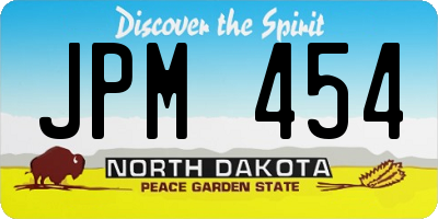 ND license plate JPM454