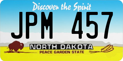 ND license plate JPM457