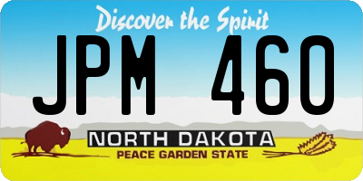 ND license plate JPM460