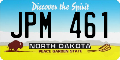ND license plate JPM461