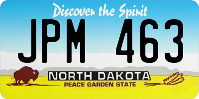 ND license plate JPM463