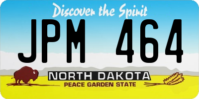 ND license plate JPM464