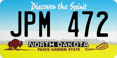 ND license plate JPM472