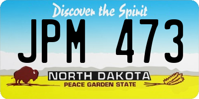 ND license plate JPM473