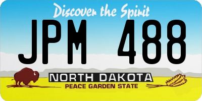 ND license plate JPM488