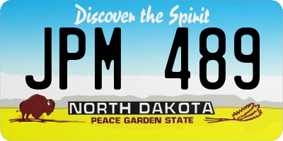 ND license plate JPM489