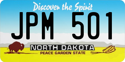 ND license plate JPM501