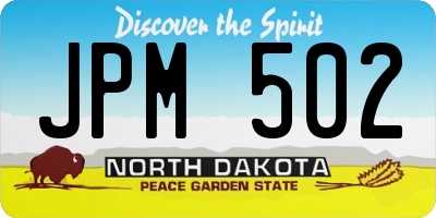 ND license plate JPM502