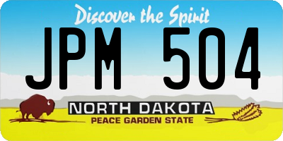 ND license plate JPM504