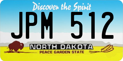ND license plate JPM512