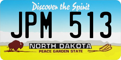 ND license plate JPM513