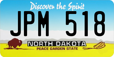 ND license plate JPM518