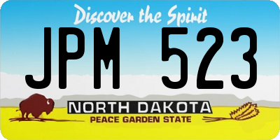 ND license plate JPM523