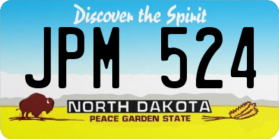 ND license plate JPM524