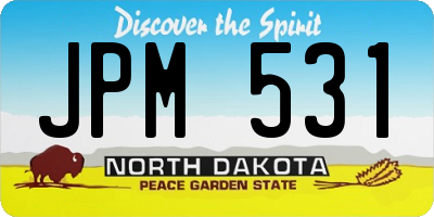 ND license plate JPM531