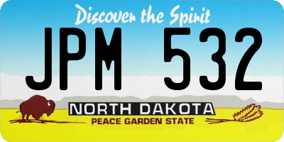 ND license plate JPM532