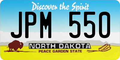 ND license plate JPM550