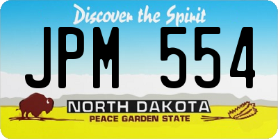 ND license plate JPM554