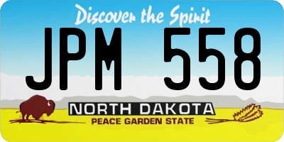 ND license plate JPM558
