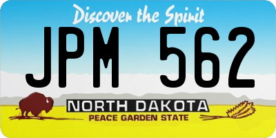 ND license plate JPM562