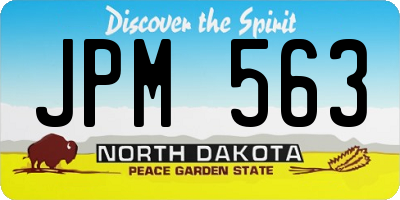 ND license plate JPM563