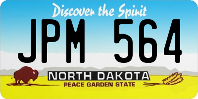 ND license plate JPM564